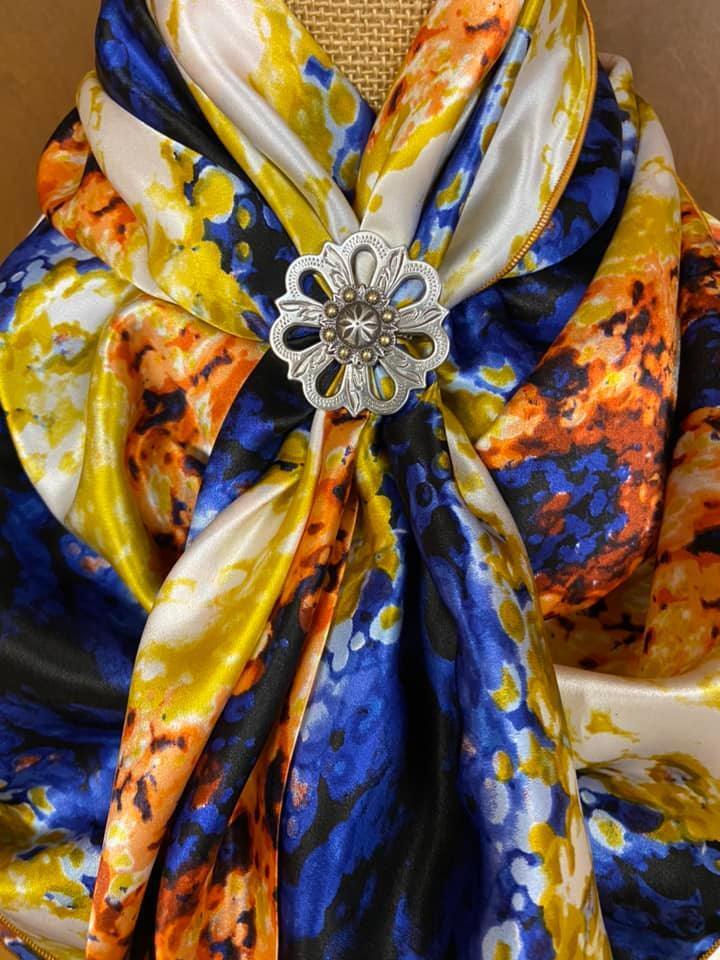 Navy Blue/Gold Paisley Scarf Brocade & Velvet - Cotton Velvet Silk Brocade Vanners Classic Design- Ready To Ship Free To UK and Europe